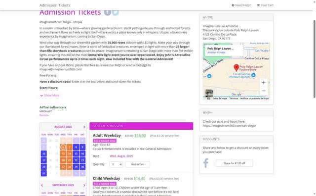 Imaginarium checkout page showing Imaginarium promo code box | Screenshot taken by SimplyCodes community member on Aug 7, 2025