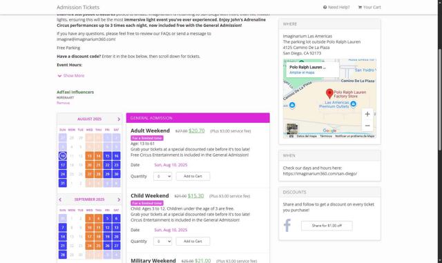 Imaginarium checkout page showing Imaginarium promo code box | Screenshot taken by SimplyCodes community member on Aug 10, 2025