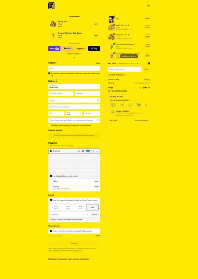 Immi checkout page showing Immi discount code box | Screenshot taken by SimplyCodes community member on Aug 23, 2025