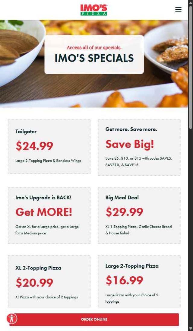 Imo's Pizza checkout page showing Imo's Pizza coupon code box | Screenshot taken by SimplyCodes community member on Sep 11, 2025