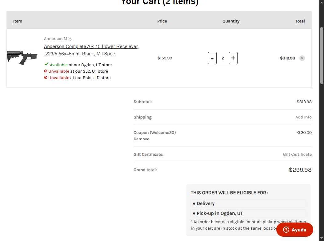 Impact Guns checkout page showing Impact Guns promo code box | Screenshot taken by SimplyCodes community member on Sep 25, 2025