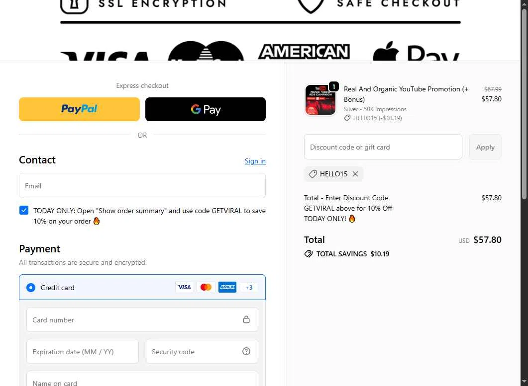 Imperium Network checkout page showing Imperium Network promo code box | Screenshot taken by SimplyCodes community member on Feb 7, 2026