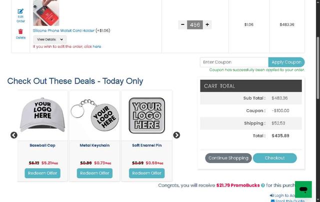 Imprint Now checkout page showing Imprint Now coupon code box | Screenshot taken by SimplyCodes community member on Sep 1, 2025