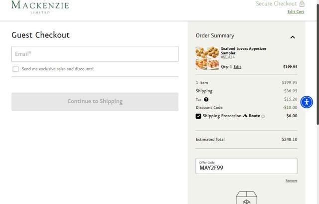 Impromptu Gourmet checkout page showing Impromptu Gourmet promo code box | Screenshot taken by SimplyCodes community member on Jul 18, 2025