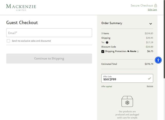 Impromptu Gourmet checkout page showing Impromptu Gourmet promo code box | Screenshot taken by SimplyCodes community member on Aug 16, 2025