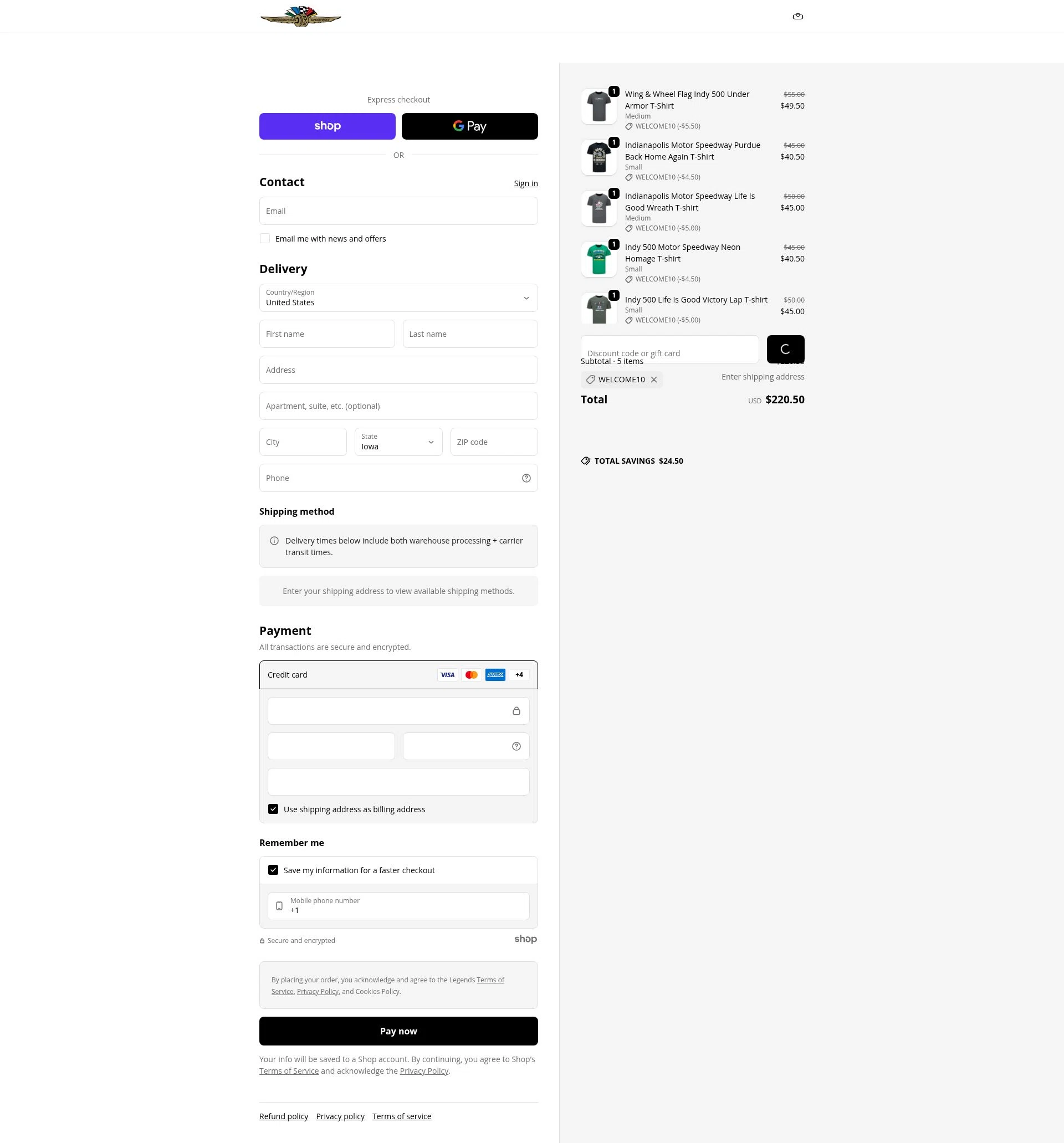 IMS Shop checkout page showing IMS Shop coupon code box | Screenshot taken by SimplyCodes community member on Dec 24, 2025