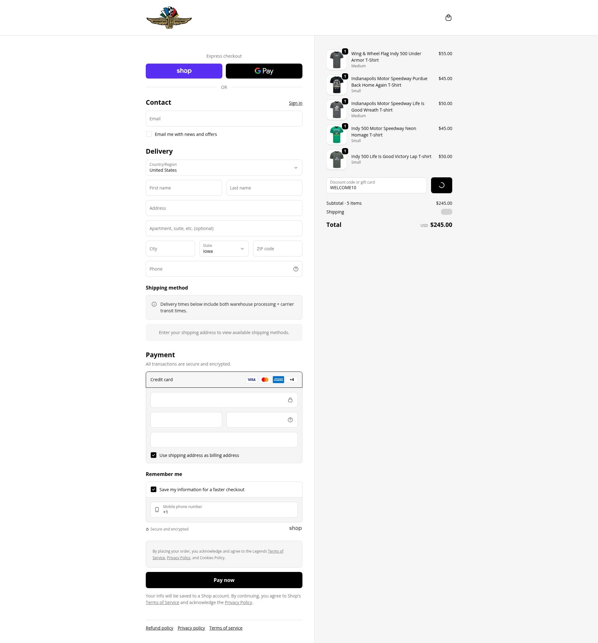 IMS Shop checkout page showing IMS Shop coupon code box | Screenshot taken by SimplyCodes community member on Dec 29, 2025