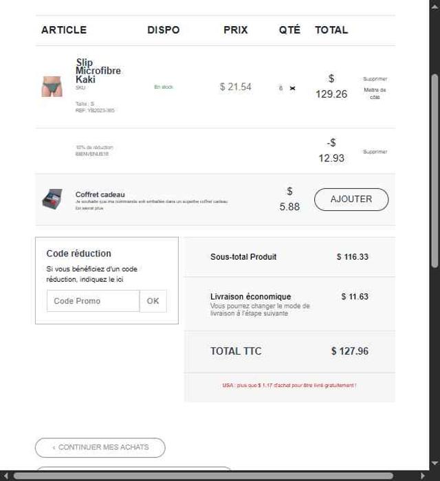 Inderwear checkout page showing Inderwear discount code box | Screenshot taken by SimplyCodes community member on Jul 23, 2025