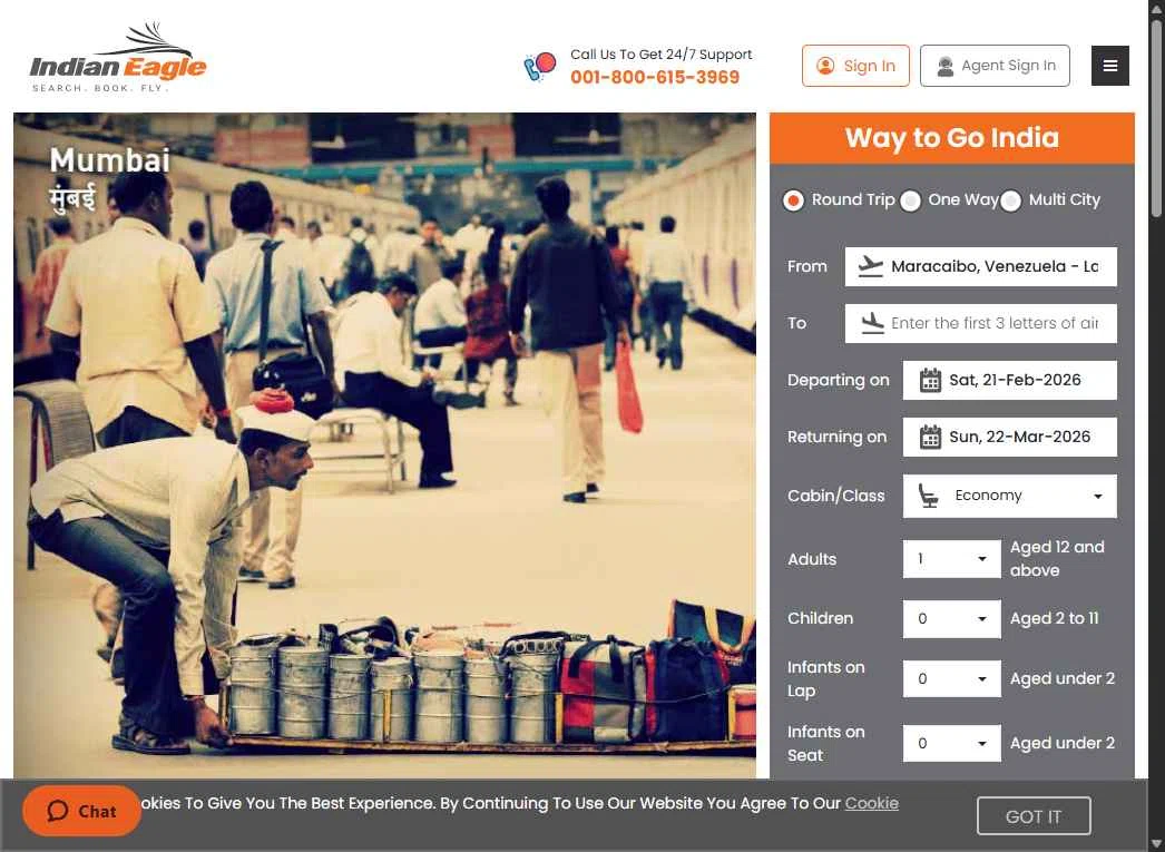Indian Eagle checkout page showing Indian Eagle coupon code box | Screenshot taken by SimplyCodes community member on Feb 7, 2026