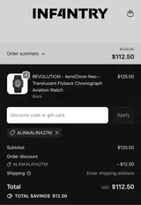 ALINAALINA27M coupon verification screenshot