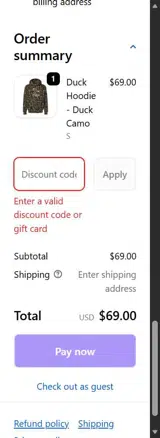 1776 coupon verification screenshot