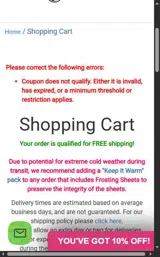 HALLOW20 coupon verification screenshot