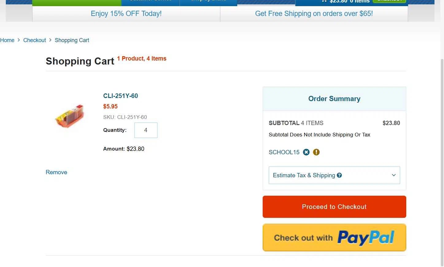 Inkjetsuperstore.com checkout page showing Inkjetsuperstore.com promo code box | Screenshot taken by SimplyCodes community member on Dec 21, 2025