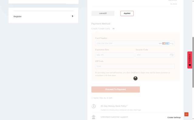Inkydeals checkout page showing Inkydeals discount code box | Screenshot taken by SimplyCodes community member on Sep 10, 2025