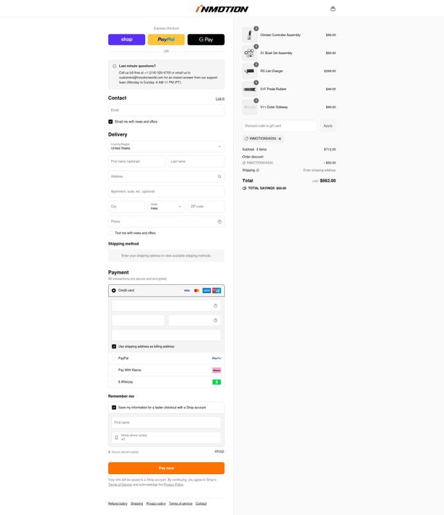 INMOTION checkout page showing INMOTION coupon code box | Screenshot taken by SimplyCodes community member on Sep 7, 2025