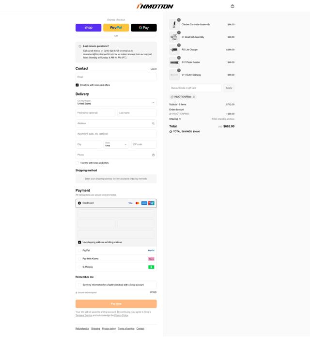 INMOTION checkout page showing INMOTION coupon code box | Screenshot taken by SimplyCodes community member on Sep 7, 2025