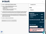 In-Shape coupon verification screenshot