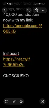 Instacart coupon verification screenshot