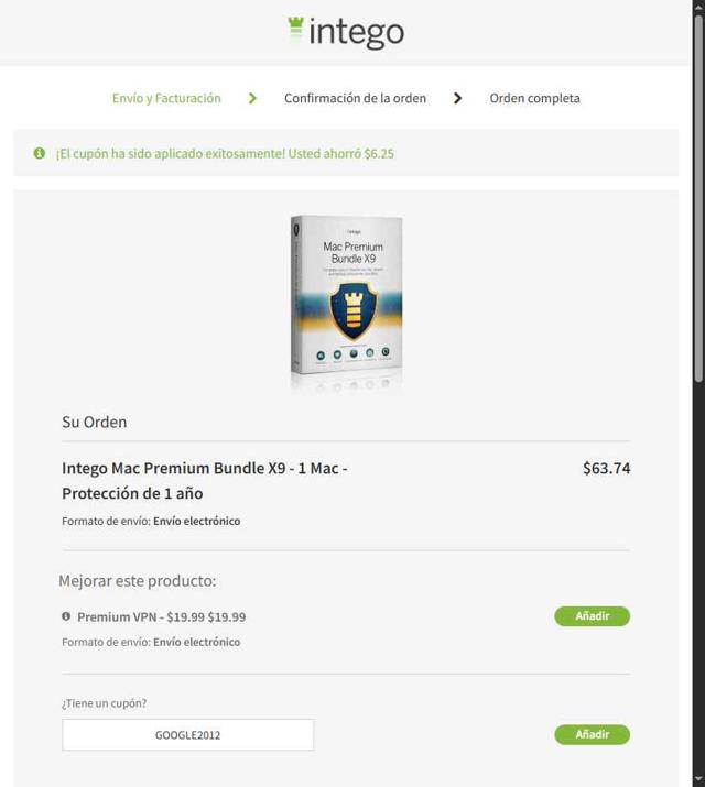 Intego checkout page showing Intego coupon code box | Screenshot taken by SimplyCodes community member on Jul 12, 2025