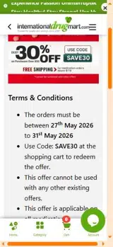 MOM30 coupon verification screenshot