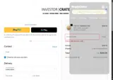 Investor Crate coupon verification screenshot