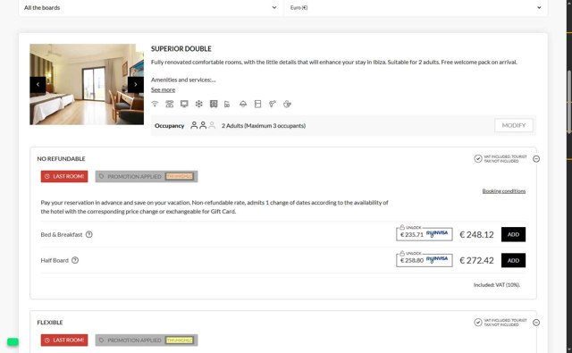 Invisa Hoteles checkout page showing Invisa Hoteles promo code box | Screenshot taken by SimplyCodes community member on Aug 2, 2025