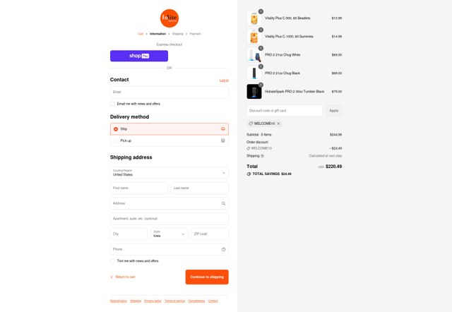 Invite Health checkout page showing Invite Health promo code box | Screenshot taken by SimplyCodes community member on Aug 17, 2025