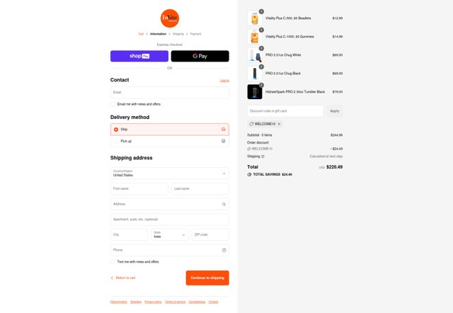 Invite Health checkout page showing Invite Health promo code box | Screenshot taken by SimplyCodes community member on Aug 9, 2025