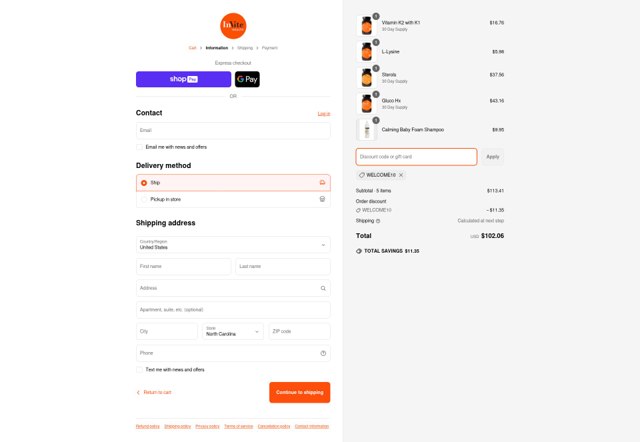 Invite Health checkout page showing Invite Health promo code box | Screenshot taken by SimplyCodes community member on Jun 15, 2025