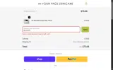 IN YOUR FACE SKINCARE coupon verification screenshot