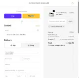 IN YOUR FACE SKINCARE coupon verification screenshot