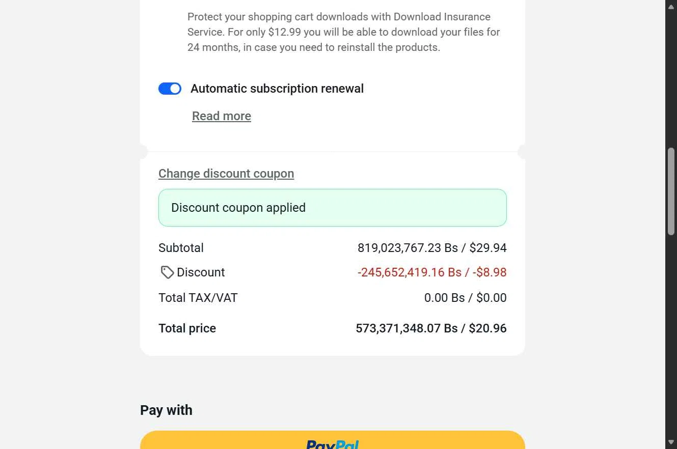 IObit checkout page showing IObit coupon code box | Screenshot taken by SimplyCodes community member on Dec 18, 2025