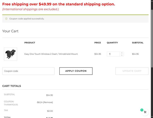 Iottie checkout page showing Iottie promo code box | Screenshot taken by SimplyCodes community member on Jul 24, 2025