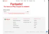 IPLAY10 coupon verification screenshot