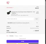 IRIS coupon verification screenshot