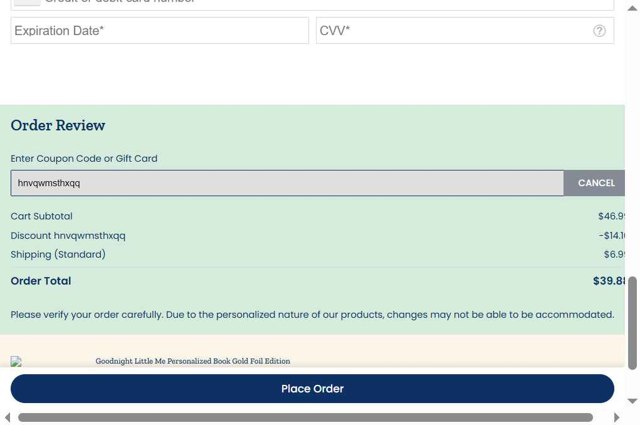 ISeeMe checkout page showing ISeeMe discount code box | Screenshot taken by SimplyCodes community member on Sep 5, 2025