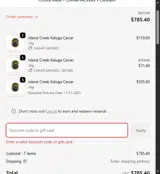 Island Creek Oysters coupon verification screenshot