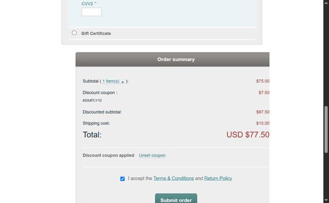 Island Importer checkout page showing Island Importer discount code box | Screenshot taken by SimplyCodes community member on Sep 6, 2025