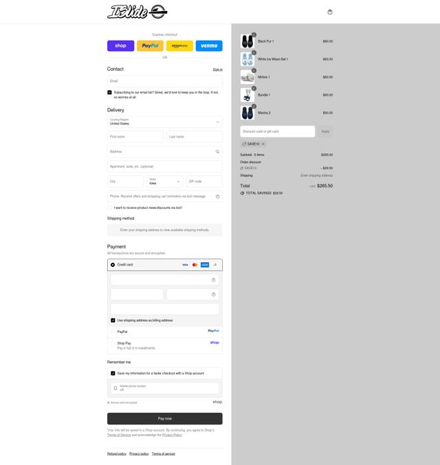 ISlide checkout page showing ISlide promo code box | Screenshot taken by SimplyCodes community member on Sep 14, 2025