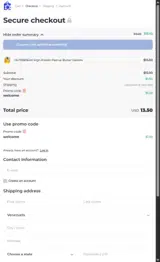WELCOME coupon verification screenshot