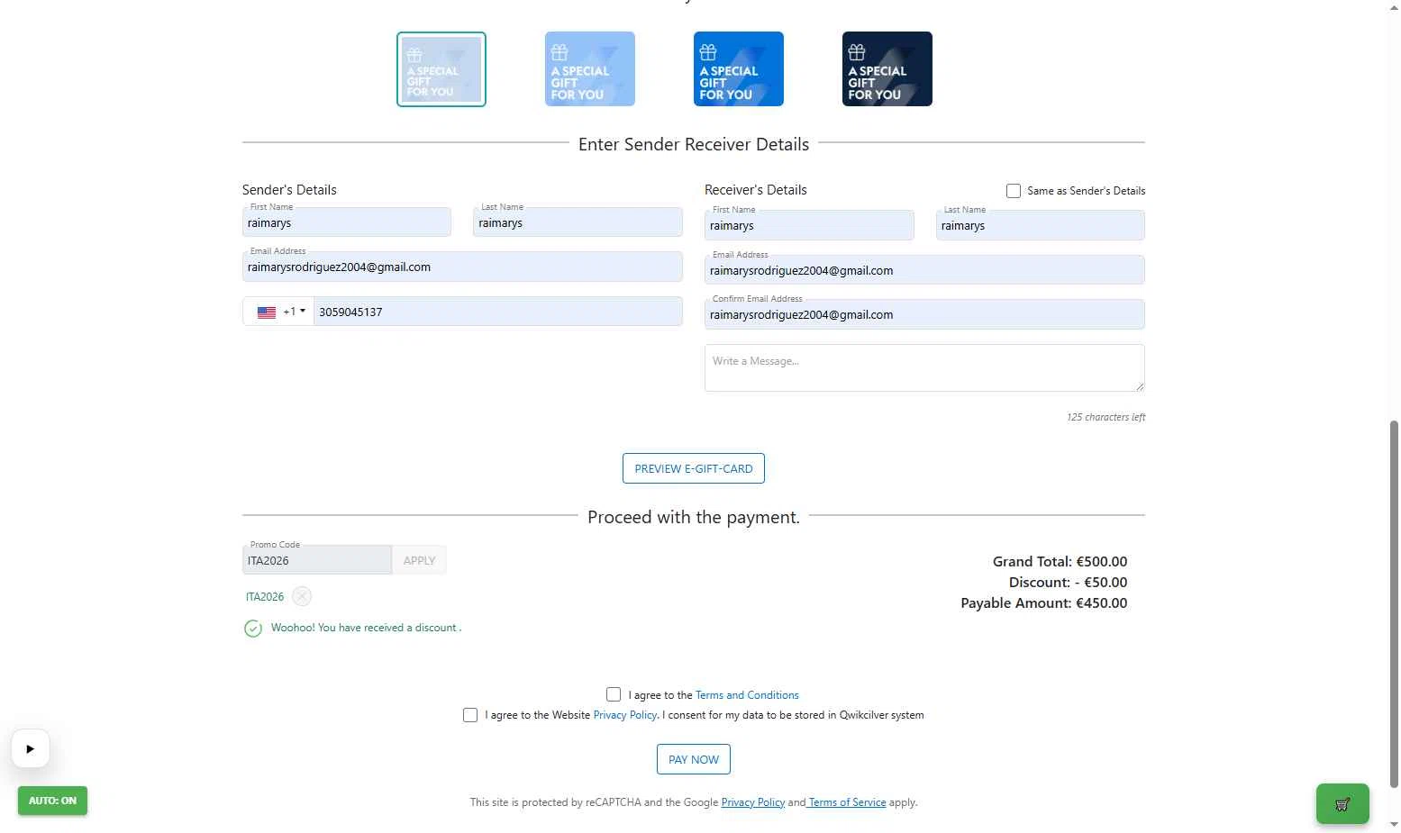 ITA Airways US checkout page showing ITA Airways US promo code box | Screenshot taken by SimplyCodes community member on Jan 26, 2026