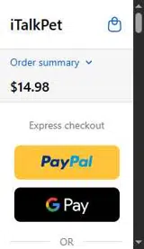 ITalkPet coupon verification screenshot