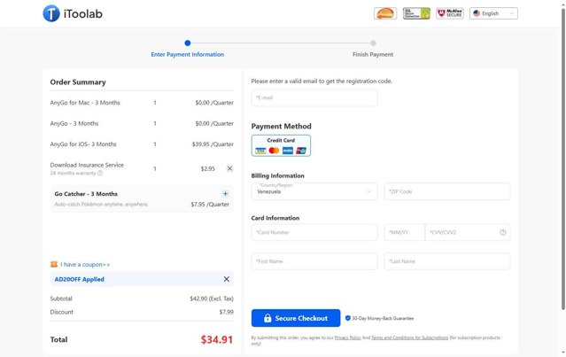 IToolab checkout page showing IToolab coupon code box | Screenshot taken by SimplyCodes community member on Sep 6, 2025