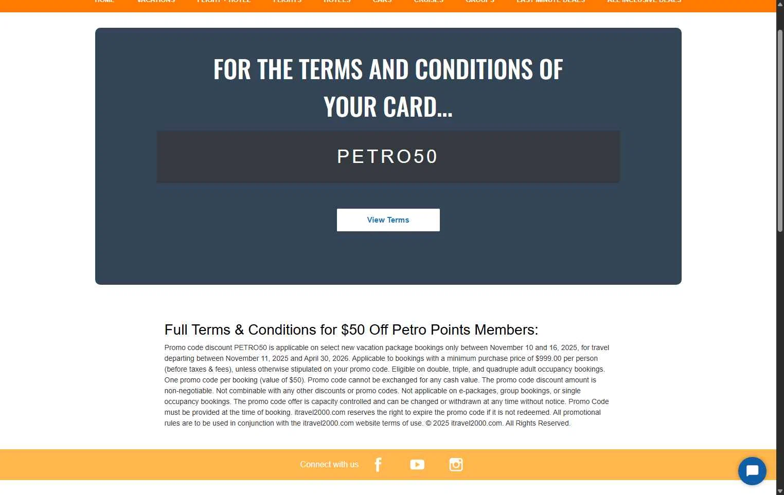 itravel2000 checkout page showing itravel2000 promo code box | Screenshot taken by SimplyCodes community member on Dec 12, 2025