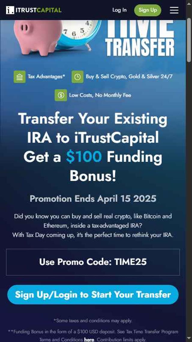 iTrustCapital checkout page showing iTrustCapital promo code box | Screenshot taken by SimplyCodes community member on Aug 23, 2025