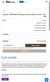 iVet.com coupon verification screenshot