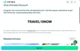 TRAVEL10NOW coupon verification screenshot