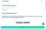 TRAVEL10NOW coupon verification screenshot