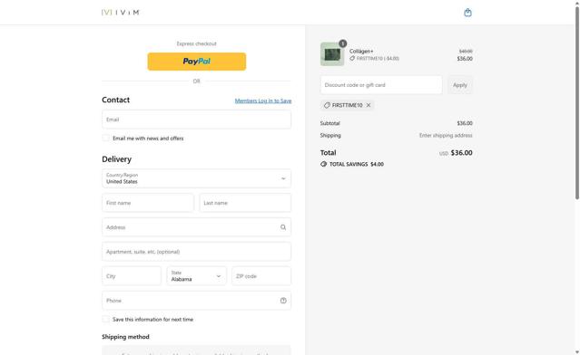 Ivím Health checkout page showing Ivím Health promo code box | Screenshot taken by SimplyCodes community member on Sep 1, 2025
