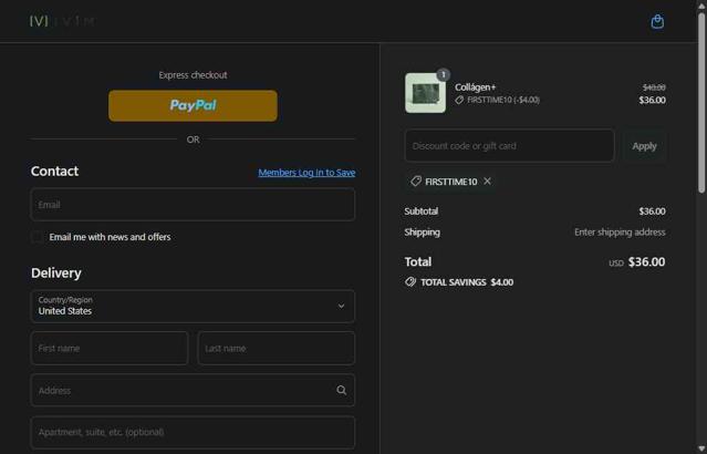 Ivím Health checkout page showing Ivím Health promo code box | Screenshot taken by SimplyCodes community member on Sep 8, 2025